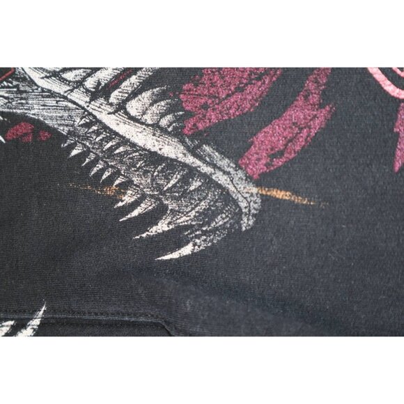 Y2K Xzavier Lizard Skeleton Zip Hoodie Black XL Emo Grunge Style “Live Free” - Picture 10 of 14